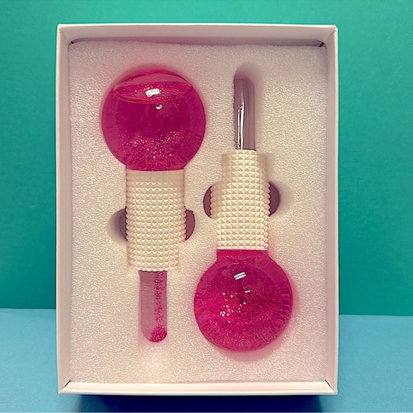 NIB Facial Ice Globes – Pink Glass Cryo Massage Tools - Picture 2 of 5
